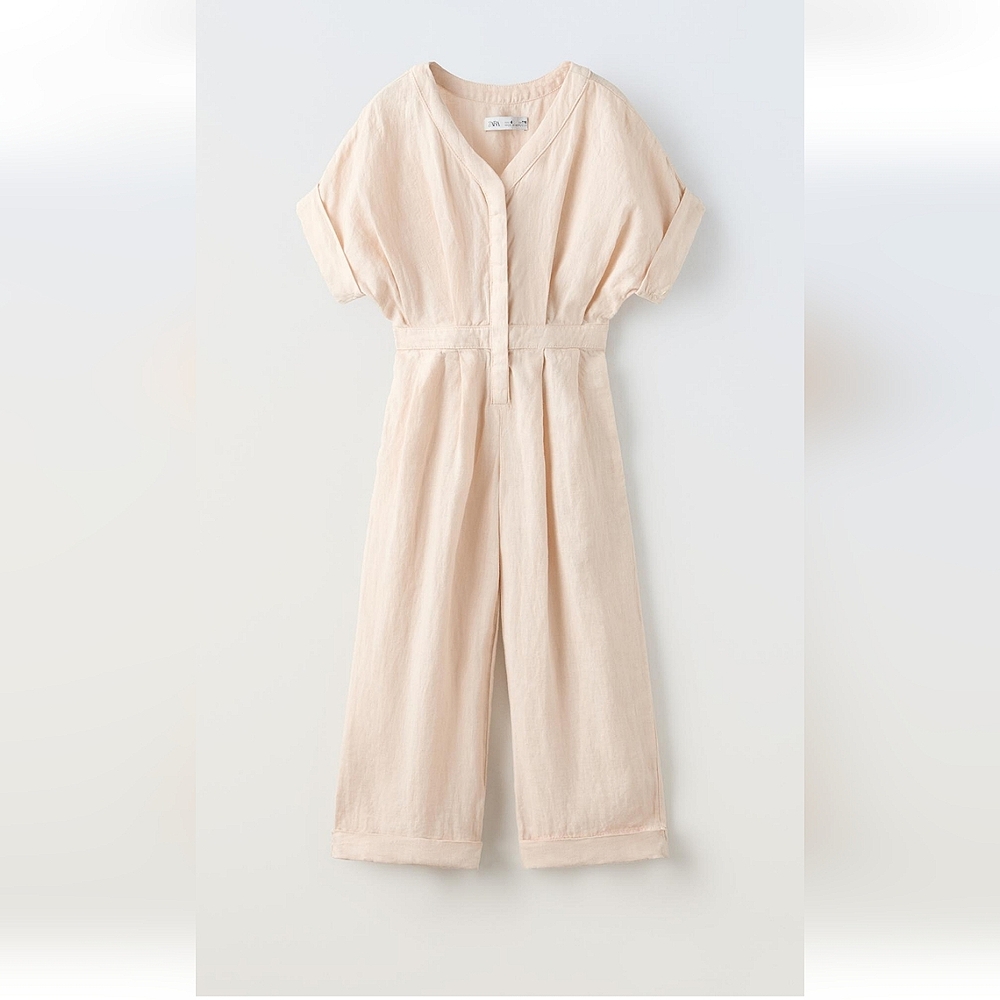 Zara Full Length Linen Jumpsuit